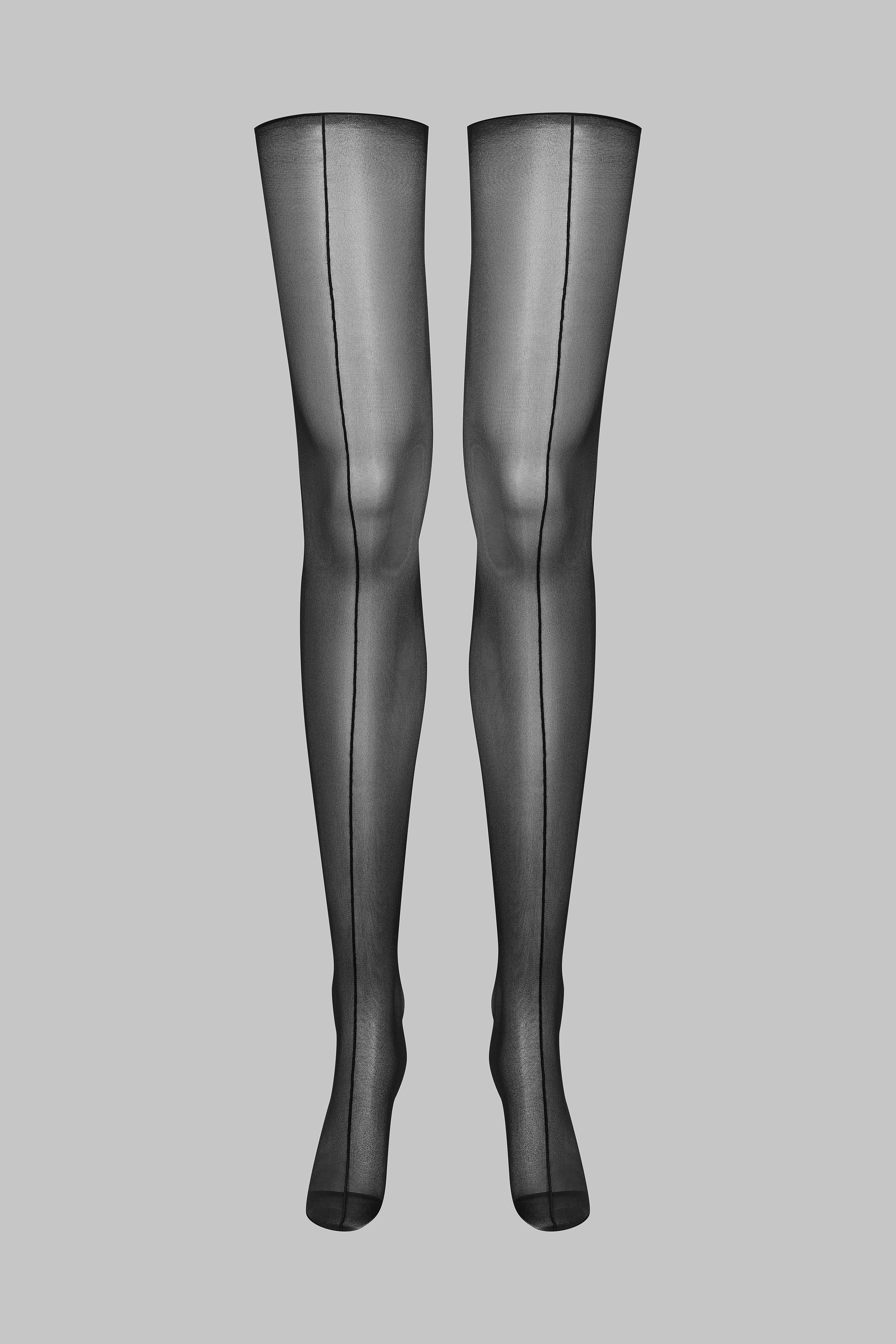 Cut and curled double seamed stockings - 20D - LEGWEAR - Image 4