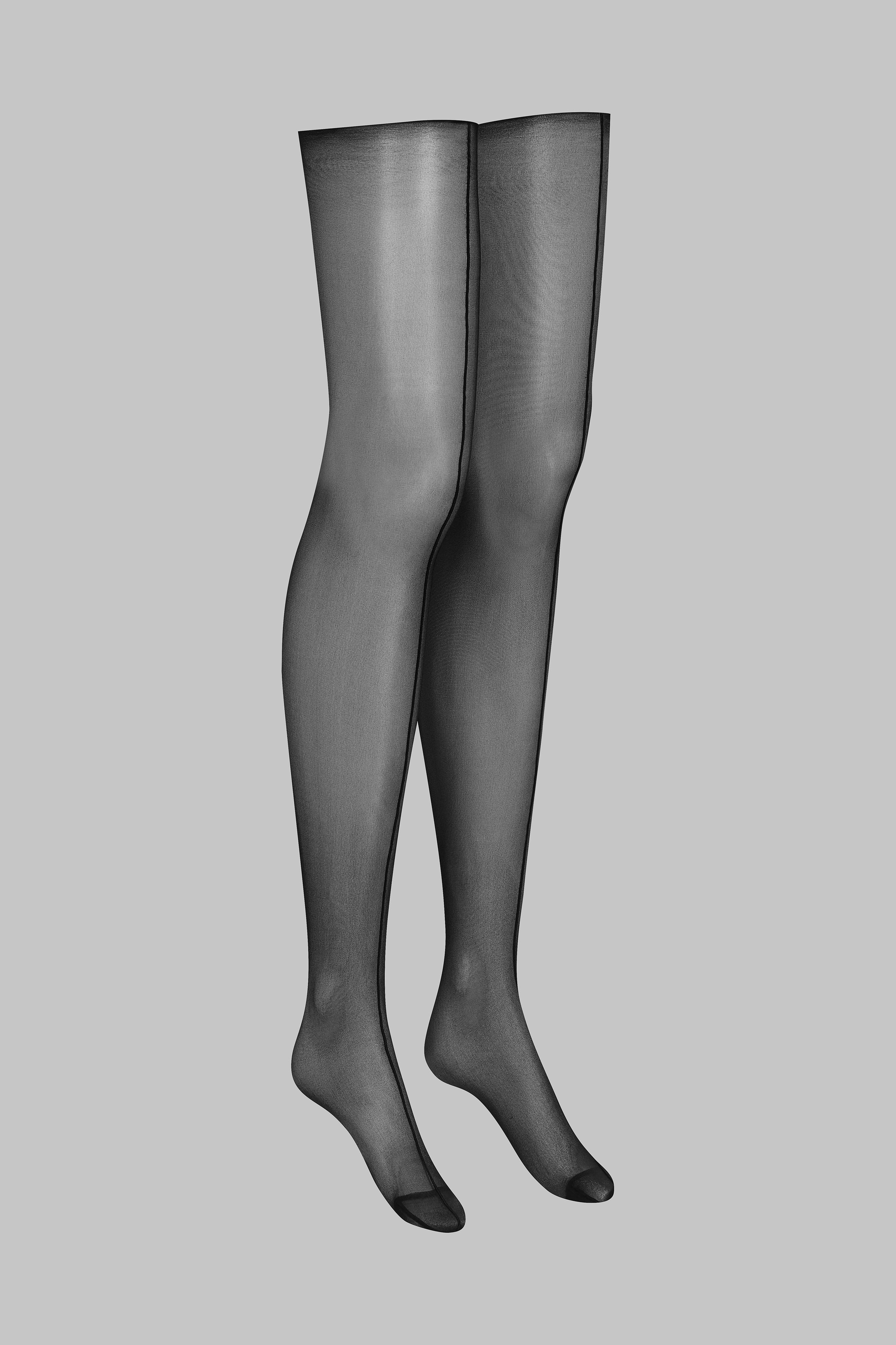 Cut and curled double seamed stockings - 20D - LEGWEAR - Image 5