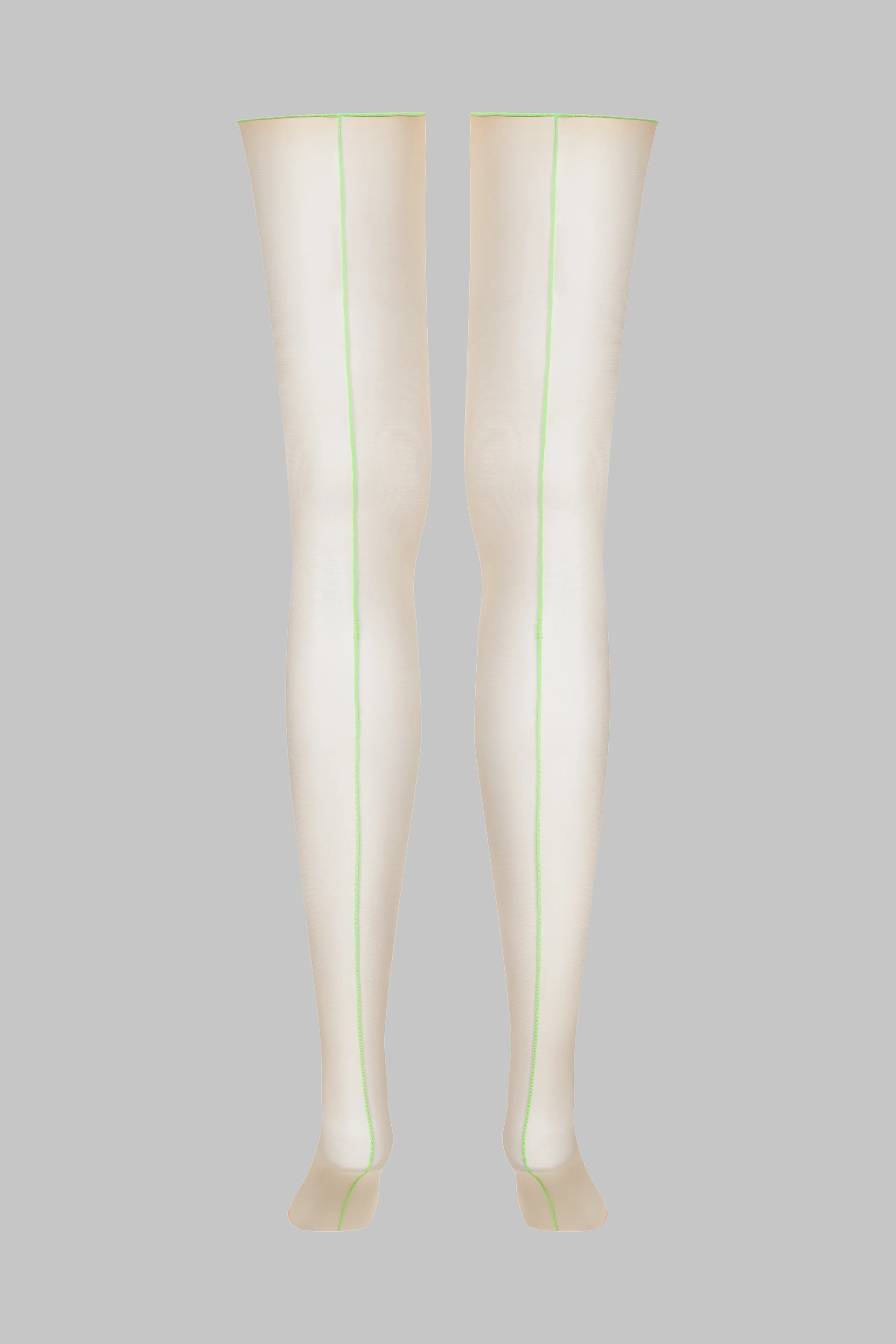 Cut and curled neon seamed stockings - 20D - LEGWEAR - Image 4