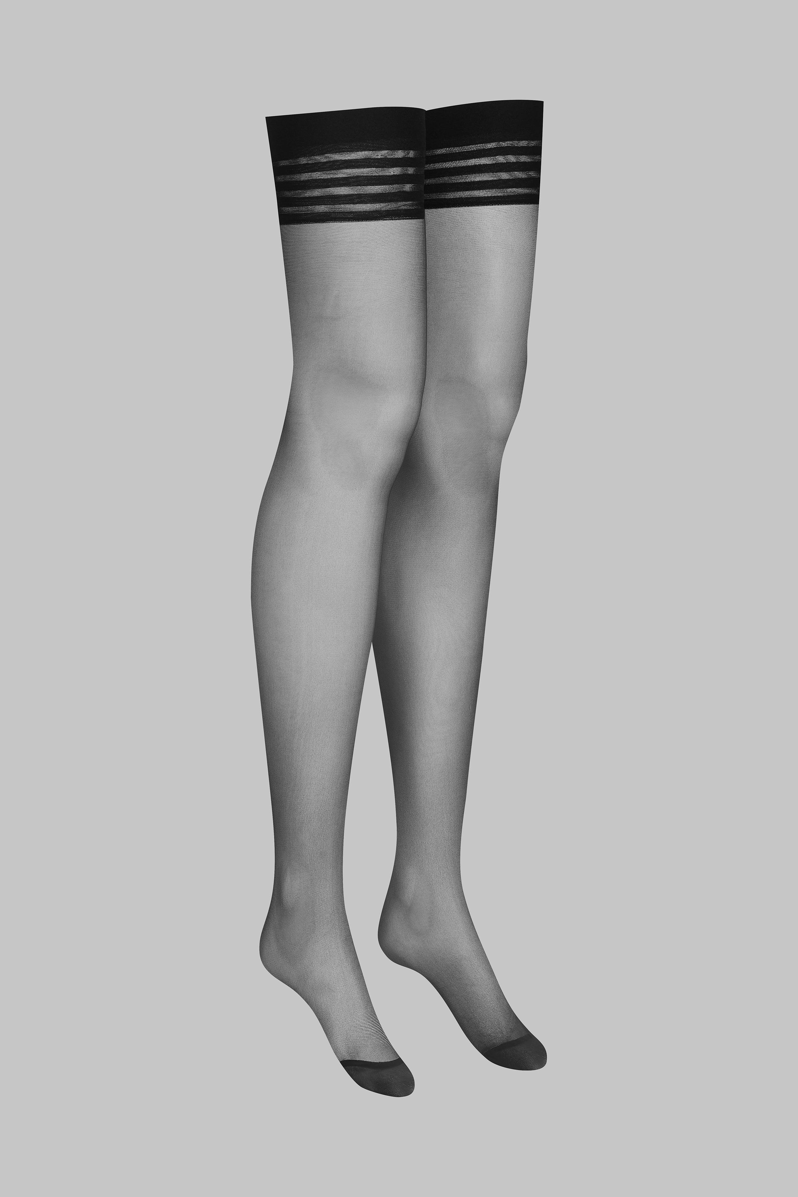 Striped garter stockings - 20D - LEGWEAR - Image 4
