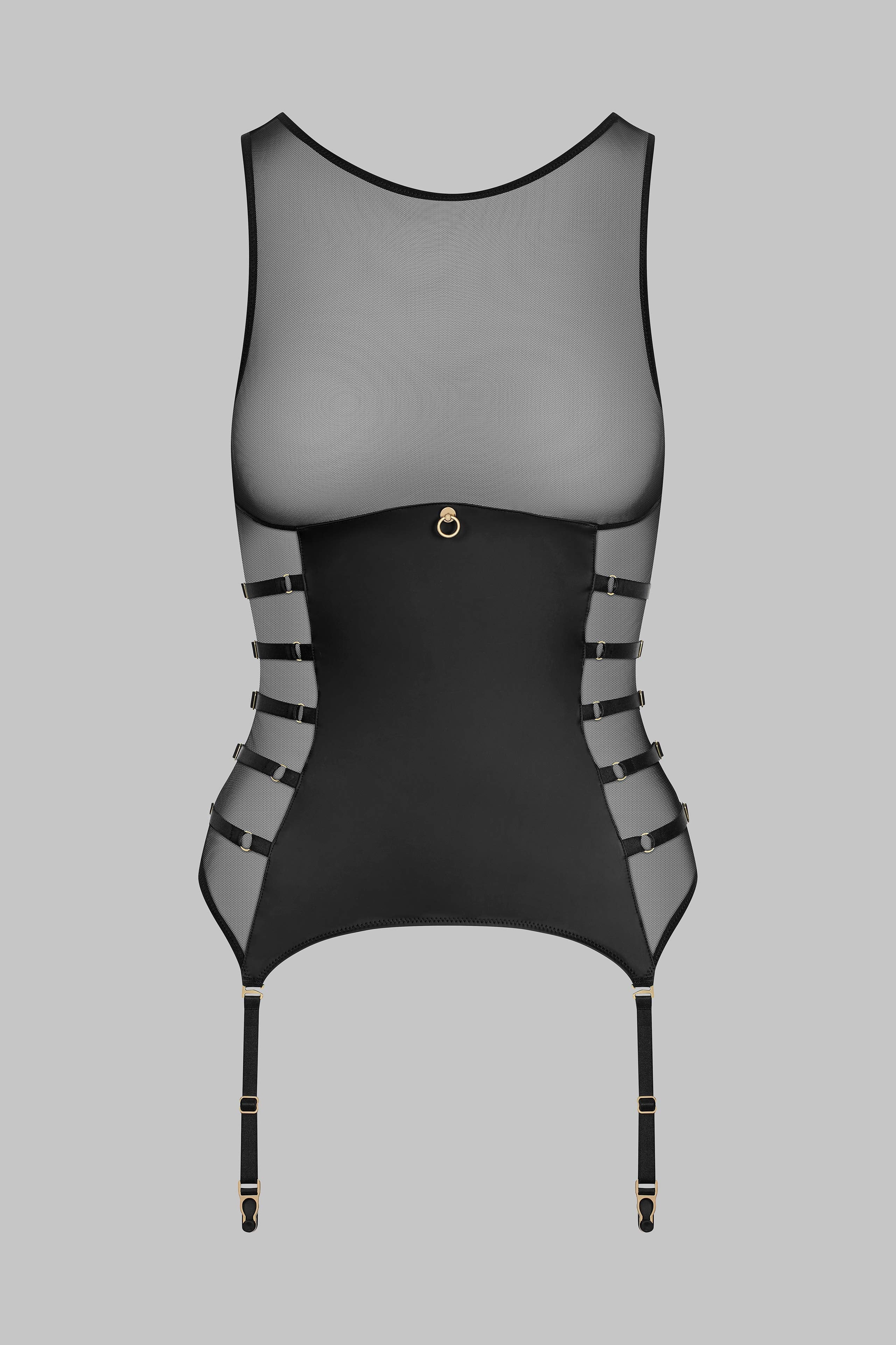 Corset-Top with suspenders - Chambre Noire - Image 4
